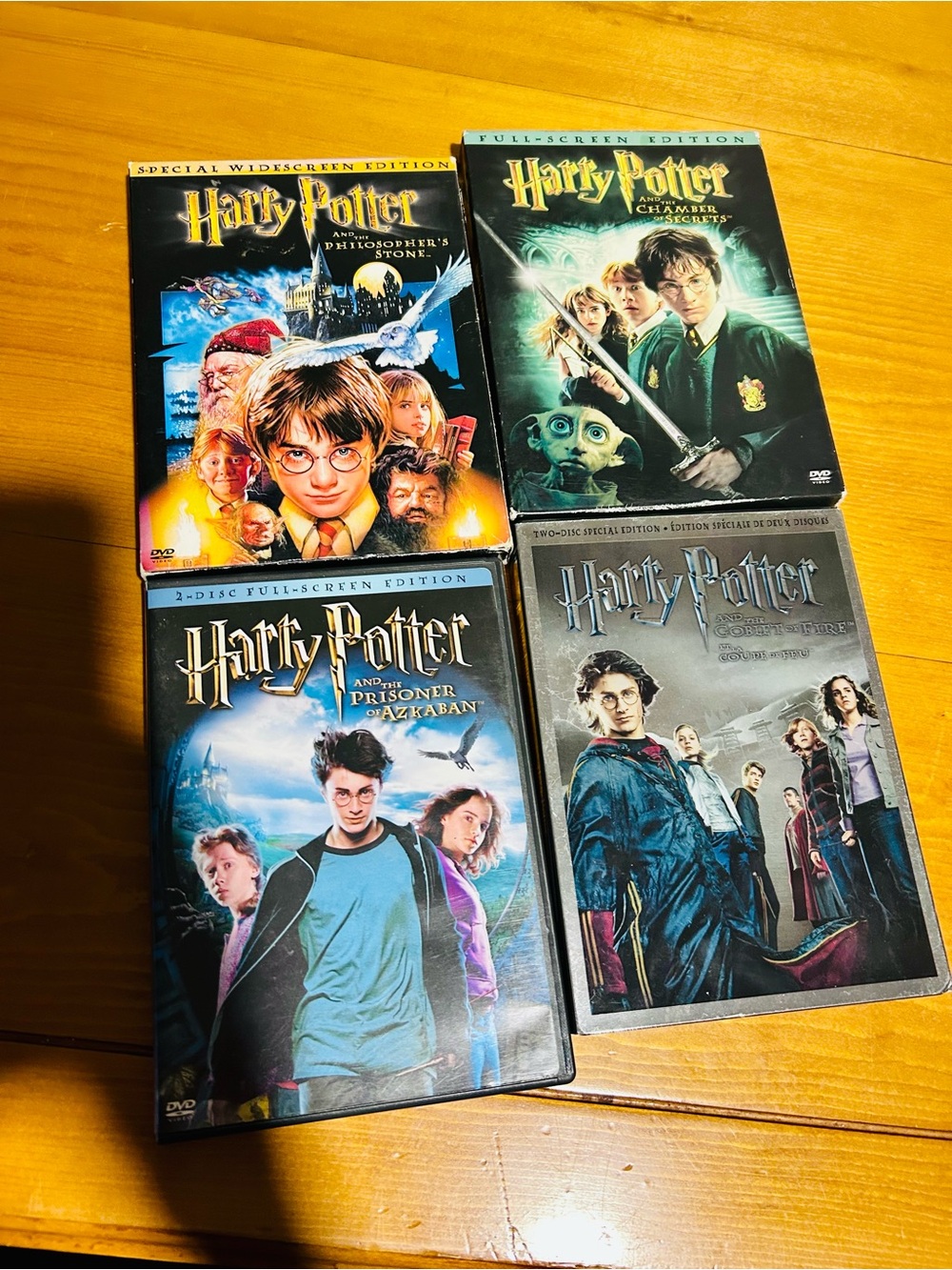 Harry Potter DVD trilogy movies 1,2,3,4